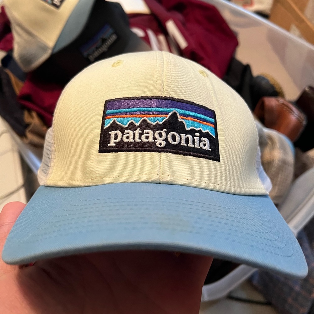 Patagonia Trucker Hat Rare Yellow Blue
